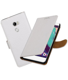 Hoesje voor HTC One X10 Krokodil booktype Wit