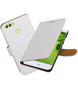 Hoesje voor Huawei nova 2 Krokodil booktype Wit