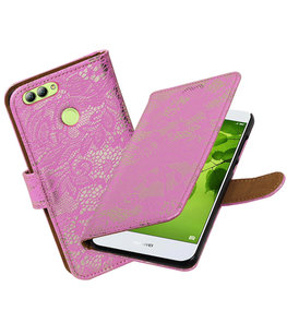 Hoesje voor Huawei nova 2 Lace booktype Roze
