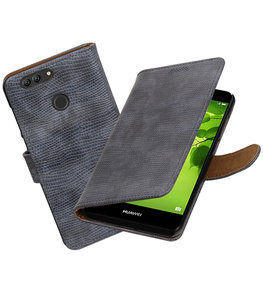 Hoesje voor Huawei nova 2 Plus Mini Slang booktype Grijs