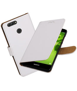 Hoesje voor Huawei nova 2 Plus Effen booktype Wit