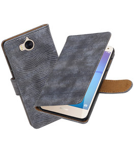 Hoesje voor Huawei Y5 2017 / Y6 2017 Mini Slang booktype Grijs Hoesje voor Huawei Y5 2017 / Y6 2017 Mini Slang booktype Grijs