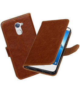 Hoesje voor Huawei Y7 / Y7 Prime Pull-Up booktype Bruin Hoesje voor Huawei Y7 / Y7 Prime Pull-Up booktype Bruin
