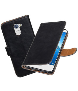 Hoesje voor Huawei Y7 / Y7 Prime Pull-Up booktype Zwart Hoesje voor Huawei Y7 / Y7 Prime Pull-Up booktype Zwart