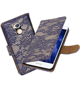 Hoesje voor Huawei Honor 6A Lace booktype Blauw