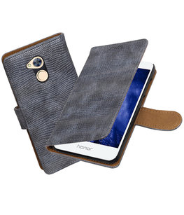 Hoesje voor Huawei Honor 6A Mini Slang booktype Grijs