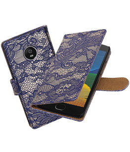 Hoesje voor Motorola Moto G5 Lace booktype Blauw Hoesje voor Motorola Moto G5 Lace booktype Blauw