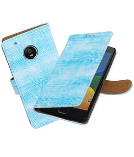 Hoesje voor Motorola Moto G5 Mini Slang booktype Turquoise Hoesje voor Motorola Moto G5 Mini Slang booktype Turquoise