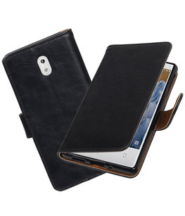 Hoesje voor Nokia 3 Pull-Up booktype Zwart Hoesje voor Nokia 3 Pull-Up booktype Zwart
