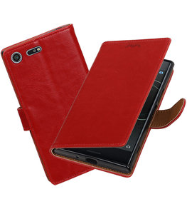 Hoesje voor Sony Xperia XZ Premium Pull-Up booktype Rood
