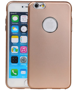 Hoesje voor Apple iPhone 6 Plus / 6s Plus Design TPU back case Goud