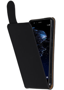 Hoesje voor Huawei Y5 2017 / Y6 2017 Effen Classic TPU flip Zwart Hoesje voor Huawei Y5 2017 / Y6 2017 Effen Classic TPU flip Zwart