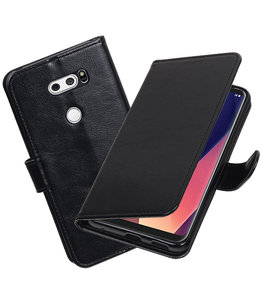 Zwart Portemonnee booktype Hoesje voor LG V30 Zwart Portemonnee booktype Hoesje voor LG V30