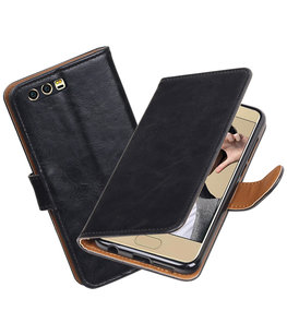 Hoesje voor Huawei Honor 9 Pull-Up booktype Zwart