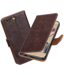 Hoesje voor Huawei Honor 9 Pull-Up booktype Mocca