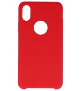 Hoesje voor Apple iPhone X Premium TPU back case Rood