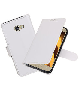 Wit Portemonnee booktype Hoesje voor Samsung Galaxy A5 2017 A520 Wit Portemonnee booktype Hoesje voor Samsung Galaxy A5 2017 A520