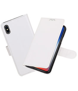 Wit Portemonnee booktype Hoesje voor Apple iPhone X Wit Portemonnee booktype Hoesje voor Apple iPhone X