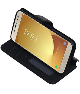 Zwart Hoesje voor Samsung Galaxy J5 2017 TPU wallet case booktype HM Book Zwart Hoesje voor Samsung Galaxy J5 2017 TPU wallet case booktype HM Book