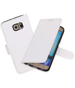Wit Portemonnee booktype Hoesje voor Samsung Galaxy S6 G920F Wit Portemonnee booktype Hoesje voor Samsung Galaxy S6 G920F