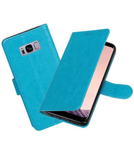 Turquoise Portemonnee booktype Hoesje voor Samsung Galaxy S8+ plus