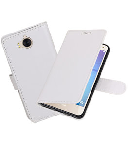 Wit Portemonnee booktype Hoesje voor Huawei Y5 2017 / Y6 2017 Wit Portemonnee booktype Hoesje voor Huawei Y5 2017 / Y6 2017