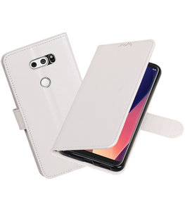 Wit Portemonnee booktype Hoesje voor LG V30 Wit Portemonnee booktype Hoesje voor LG V30