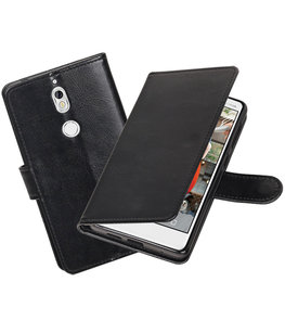 Zwart Portemonnee booktype Hoesje voor Nokia 7