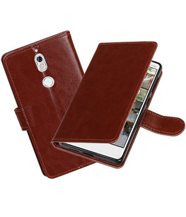 Bruin Portemonnee booktype Hoesje voor Nokia 7
