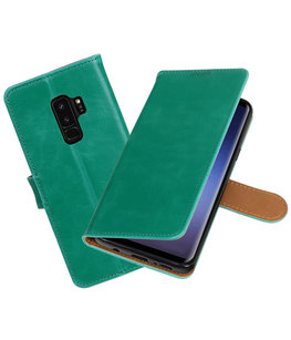 Hoesje voor Samsung Galaxy S9 Plus Pull-Up booktype groen