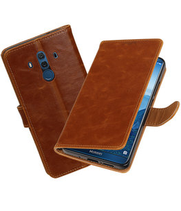 Hoesje voor Huawei Mate 10 Pro Pull-Up booktype bruin