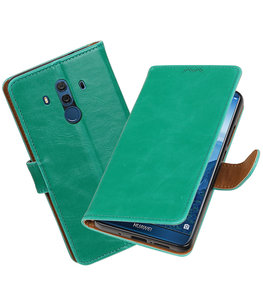 Hoesje voor Huawei Mate 10 Pro Pull-Up booktype groen