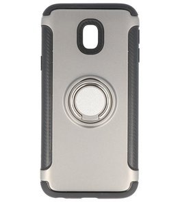Hoesje voor Samsung Galaxy J3 2017 Pantser TPU met Ringhouder Grijs Hoesje voor Samsung Galaxy J3 2017 Pantser TPU met Ringhouder Grijs