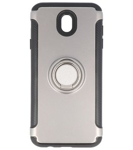 Hoesje voor Samsung Galaxy J7 2017 / Pro Pantser TPU met Ringhouder Grijs Hoesje voor Samsung Galaxy J7 2017 / Pro Pantser TPU met Ringhouder Grijs