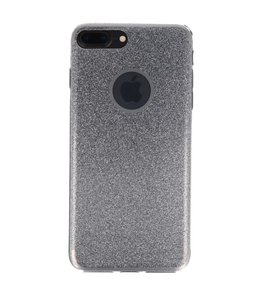 Hoesje voor Apple iPhone 7 / 8 Plus Bling TPU back case Zilver
