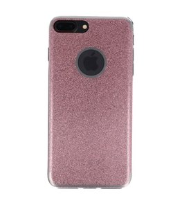 Hoesje voor Apple iPhone 7 / 8 Plus Bling TPU back case Roze