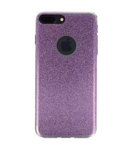 Hoesje voor Apple iPhone 7 / 8 Plus Bling TPU back case Hotpink