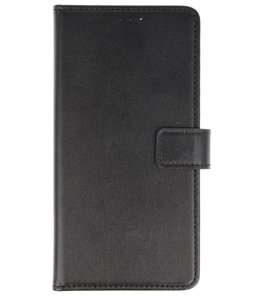 Zwart booktype wallet case Hoesje voor Huawei P20