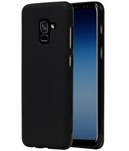 Zwart TPU back case cover Hoesje voor Samsung Galaxy A5 / A8 2018 Zwart TPU back case cover Hoesje voor Samsung Galaxy A5 / A8 2018