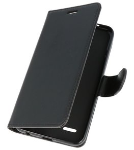 Zwart Wallet Case Hoesje voor LG K10 2018 Zwart Wallet Case Hoesje voor LG K10 2018