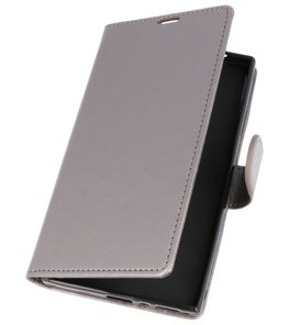 Grijs Wallet Case Hoesje voor Sony Xperia L2