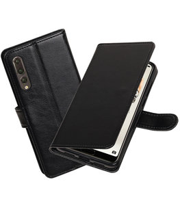 Zwart Portemonnee Wallet Case Hoesje voor Huawei P20 Pro Zwart Portemonnee Wallet Case Hoesje voor Huawei P20 Pro