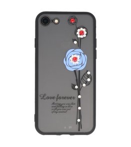 Blauw Love Forever back case Hoesje voor Apple iPhone 7 / 8 Blauw Love Forever back case Hoesje voor Apple iPhone 7 / 8
