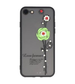 Groen Love Forever back case Hoesje voor Apple iPhone 7 / 8 Groen Love Forever back case Hoesje voor Apple iPhone 7 / 8