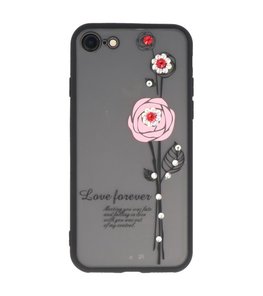 Roze Love Forever back case Hoesje voor Apple iPhone 7 / 8 Roze Love Forever back case Hoesje voor Apple iPhone 7 / 8