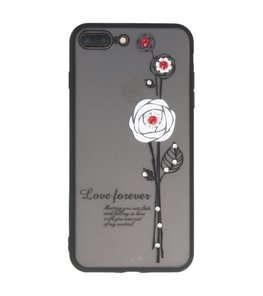 Wit Love Forever back case Hoesje voor Apple iPhone 7 Plus / 8 Plus