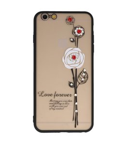 Wit Love Forever back case Hoesje voor Apple iPhone 6 Plus / 6s Plus