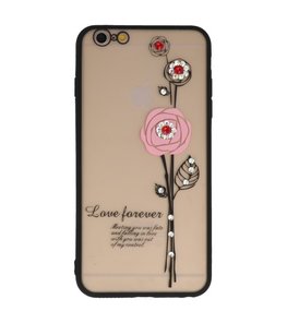 Roze Love Forever back case Hoesje voor Apple iPhone 6 Plus / 6s Plus
