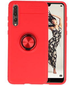 Rood Zacht TPU met Ringhouder hoesje voor Huawei P20 Pro Rood Zacht TPU met Ringhouder hoesje voor Huawei P20 Pro