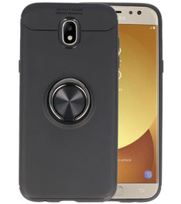 Zwart Zacht TPU met Ringhouder hoesje voor Samsung Galaxy J5 2017 Zwart Zacht TPU met Ringhouder hoesje voor Samsung Galaxy J5 2017